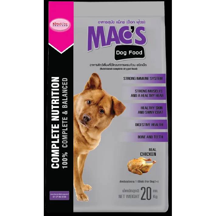 อาหารสุนัข ราคาถูก!! MAC's 20kg