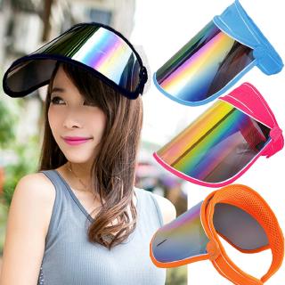 Adjustable Women Sun Shield Visor Hat / Anti-UV Empty Top Sun Visor Hat / Plastic Panel  UV Protection Cap /  Large Wide Brim Motorcycle Beach Cap / Summer  Sport Cycling Shield Hat / Casual Hat