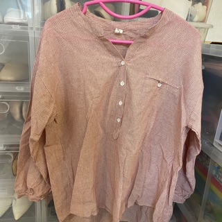 เสื้อเชิ้ต blouse สีแดง จากเกาหลี