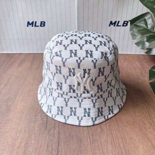 หมวก MLB Crayon Monogram สีขาวน้ำเงิน 🤍💙 โลโก้ NY