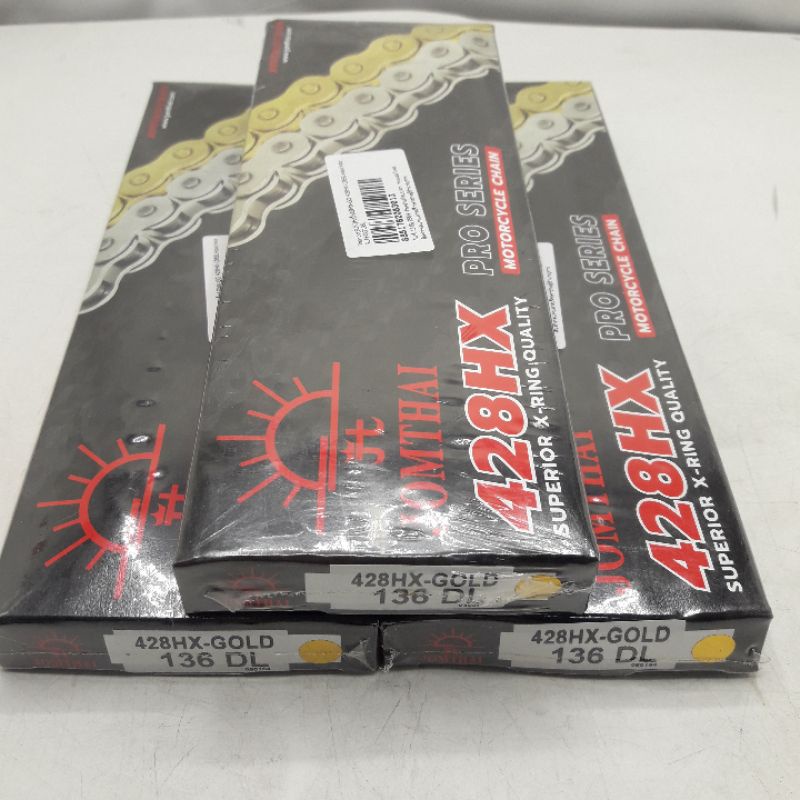 โซ่ทอง(SUN)428HX-136SL รหัส8851762083013ใช้สเตอร์หลัง  428HX