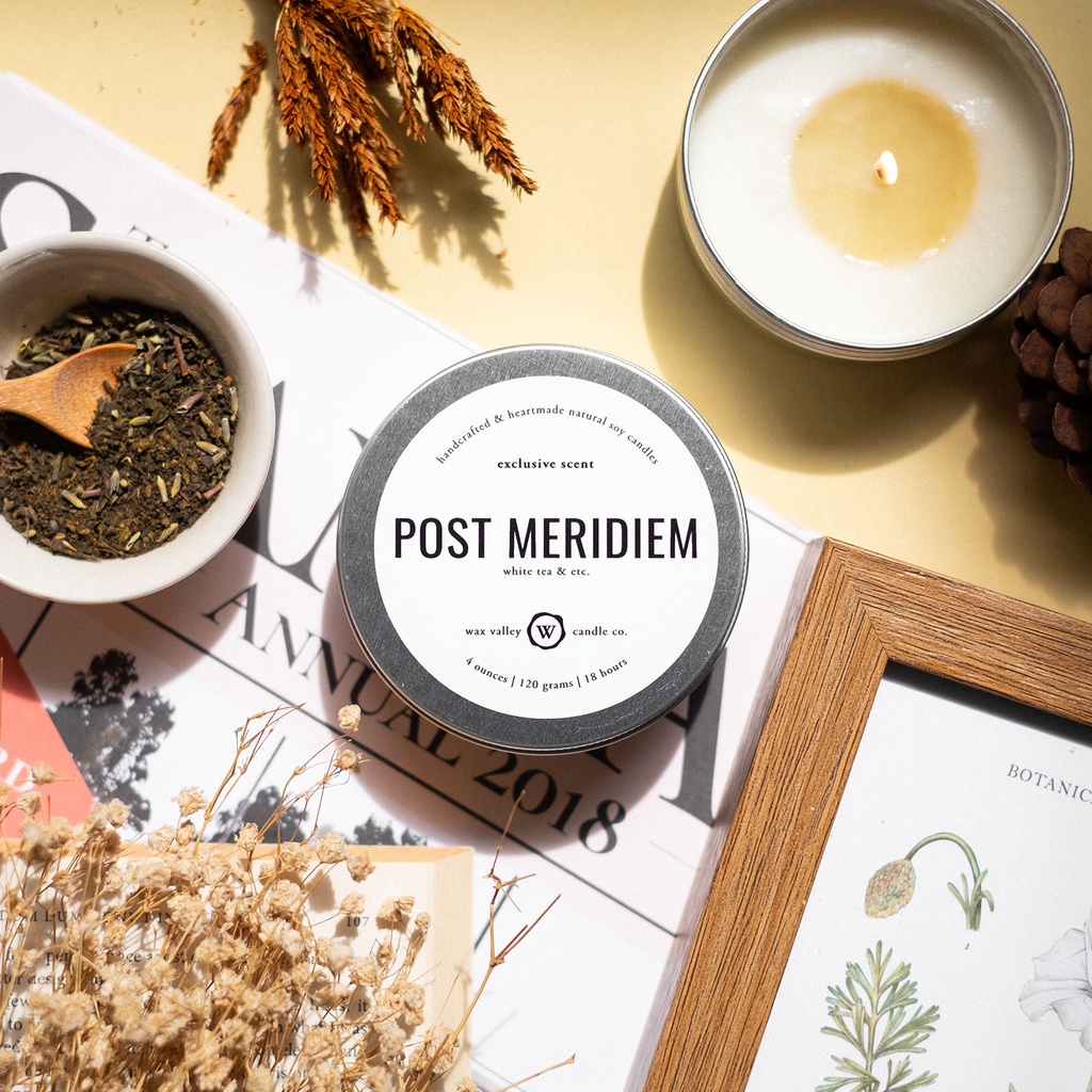 เทียนหอม เทียนไขถั่วเหลือง กลิ่น Post Meridiem - White tea & Jasmine