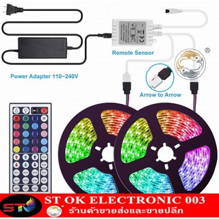 STสายไฟ led 2835/5050 RGB SMD LIGHT LED strip 5 เมตร ไฟตกแต่งบ้านไฟประดับโหมดเปิดประทุน12V DCไฟเส้น