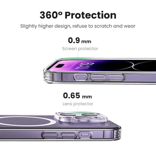 Ugreen เคสโทรศัพท์มือถือ แบบใส แม่เหล็ก ป้องกันการชน สําหรับ iPhone 14 14 Pro Pro Max