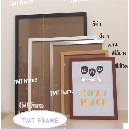 Photo Frames & Wall Decoration 300 บาท กรอบรูป ใส่รูปภาพขนาด 13×19″ (33×48.30cm),12×24″ ++ขนาดพิเศษ++ ^^++กระจกใสด้านหน้า+หูแขวนผนัง+สลิงแขวน++ไม่มีขาตั้ง Home & Living