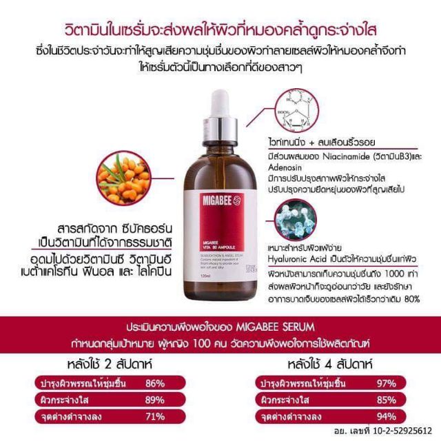 ☘Migabee Serum ของเเท้ 100% ลดปัญหาสิว