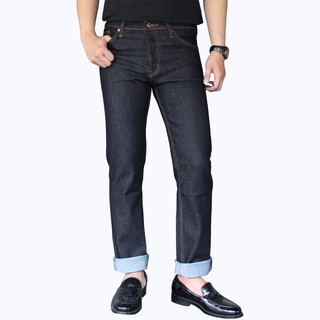 Golden Zebra Jeans กางเกงยีนส์ชายผ้ายืดขากระบอกเล็กสีน้ำเงินเข้ม(sizeเอว 28-40)