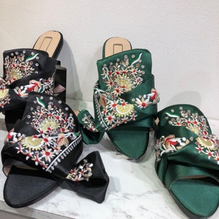 embroied sandals