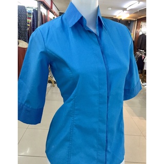เสื้อปกลายแต่งสาบผ้าลาย