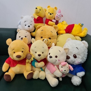 🐻ตุ๊กตา หมีพูห์ พูห์ พู หมีพู Pooh (WinnieThe Pooh) ลิขสิทธิ์นำเข้าจากญี่ปุ่น ไซส์ใหญ่ ป้ายห้อยทุกตัว ขนาด 12-20 นื้ว