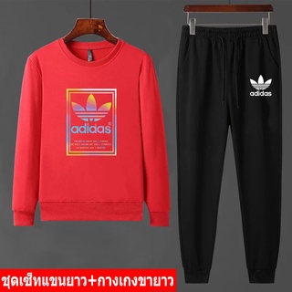 BK444-O+AA249 ชุดเซ็นหน้าหนาว เสื้อแขนยาวคู่กางเกงขายาว size 32-46