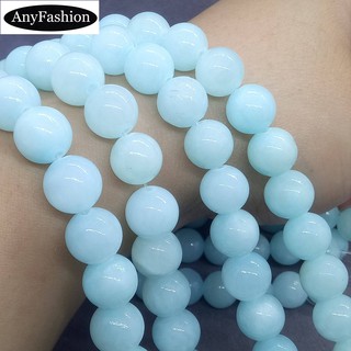 Blue Chalcedony Beads 4-12mm Round Natural Loose Stone Diy for Bracelet Jewelry