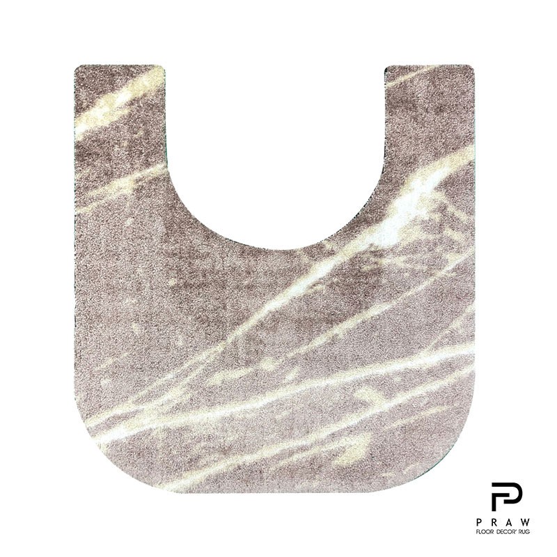 PRAW พรมห้องน้ำ พรมวางหน้าชักโครก Marble Pink ขนาด 62x70 cm