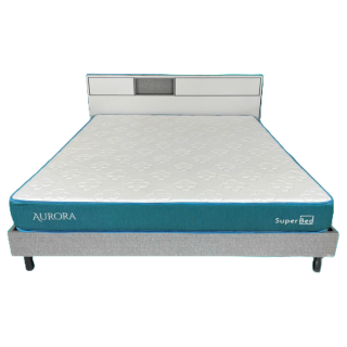 SuperBed🟢Aurora ที่นอนชาเขียว หนา 8 นิ้วเสริมคูลเจลเมมโมรี่โฟมช่วยให้เย็นขจัดกลิ่นอับ