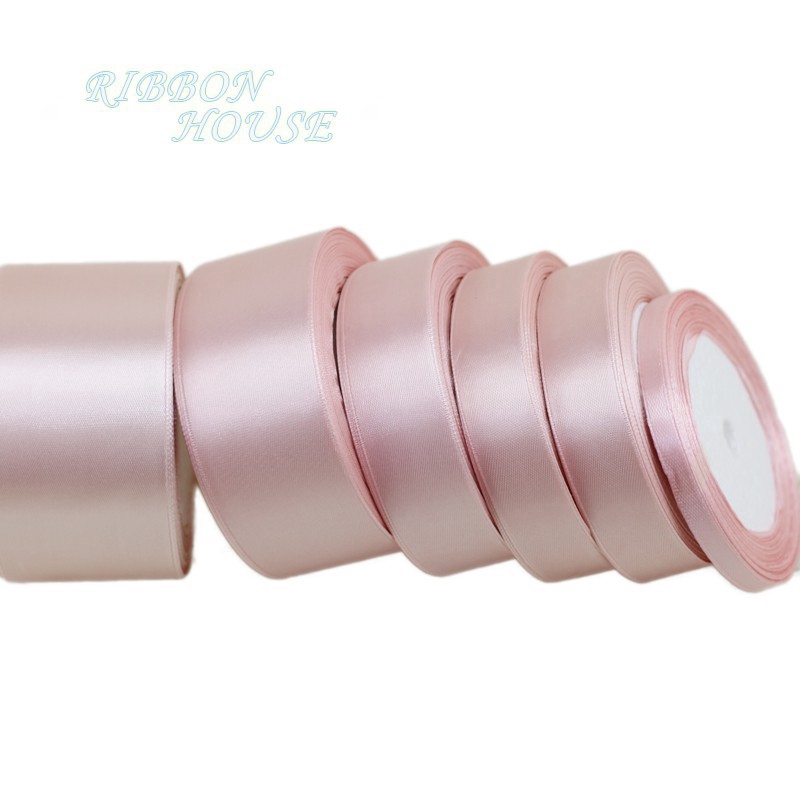 (22เมตร/ม้วน) สีชมพูหนึ่งชิ้นขายส่งริบบิ้นขายส่งงานแต่งงานตกแต่งริบบิ้นบรรจุภัณฑ์ของขวัญ