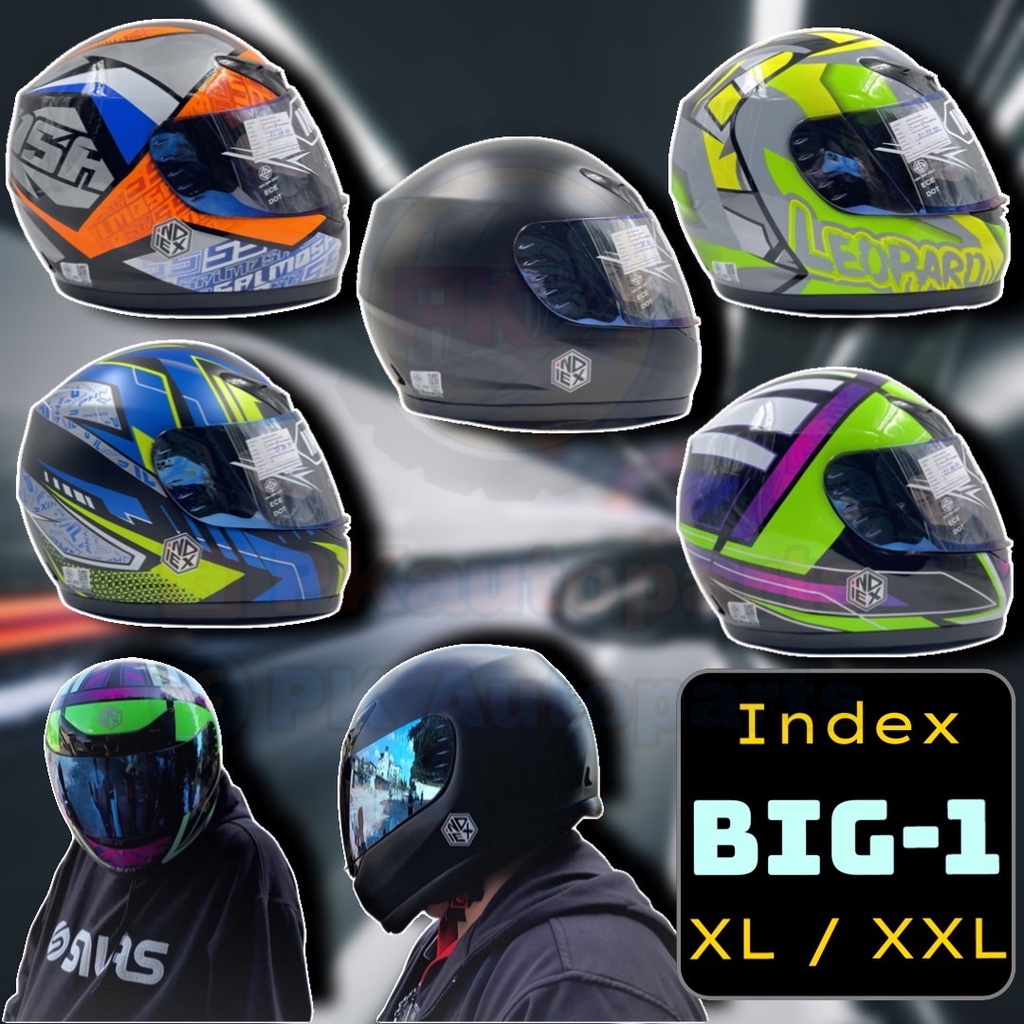 หมวกกันน็อคเต็มใบ INDEX BIG-1 สำหรับคนหัวใหญ่