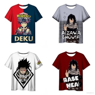 เสื้อยืดแขนสั้นลําลอง ทรงหลวม พิมพ์ลายอนิเมะ Jason My Hero Academia พลัสไซซ์ แฟชั่นสําหรับผู้ชาย และผู้หญิง