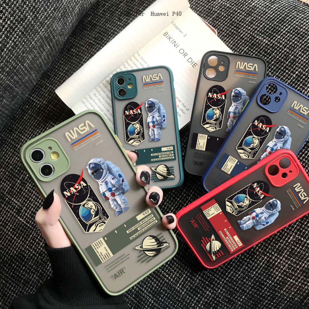 Huawei P50 P40 P30 P20 Pro Plus เคสหัวเว่ย สำหรับ Case NASA เคสโทรศัพท์