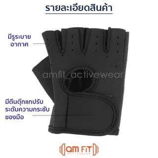 📌amfit |รุ่นเบสิค] ถุงมือฟิตเนส S-XL กันมือด้าน ใช้ออกกำลังกาย ยกเวท เวทเทรนนิ่ง ถุงมือออกกำลังกาย
