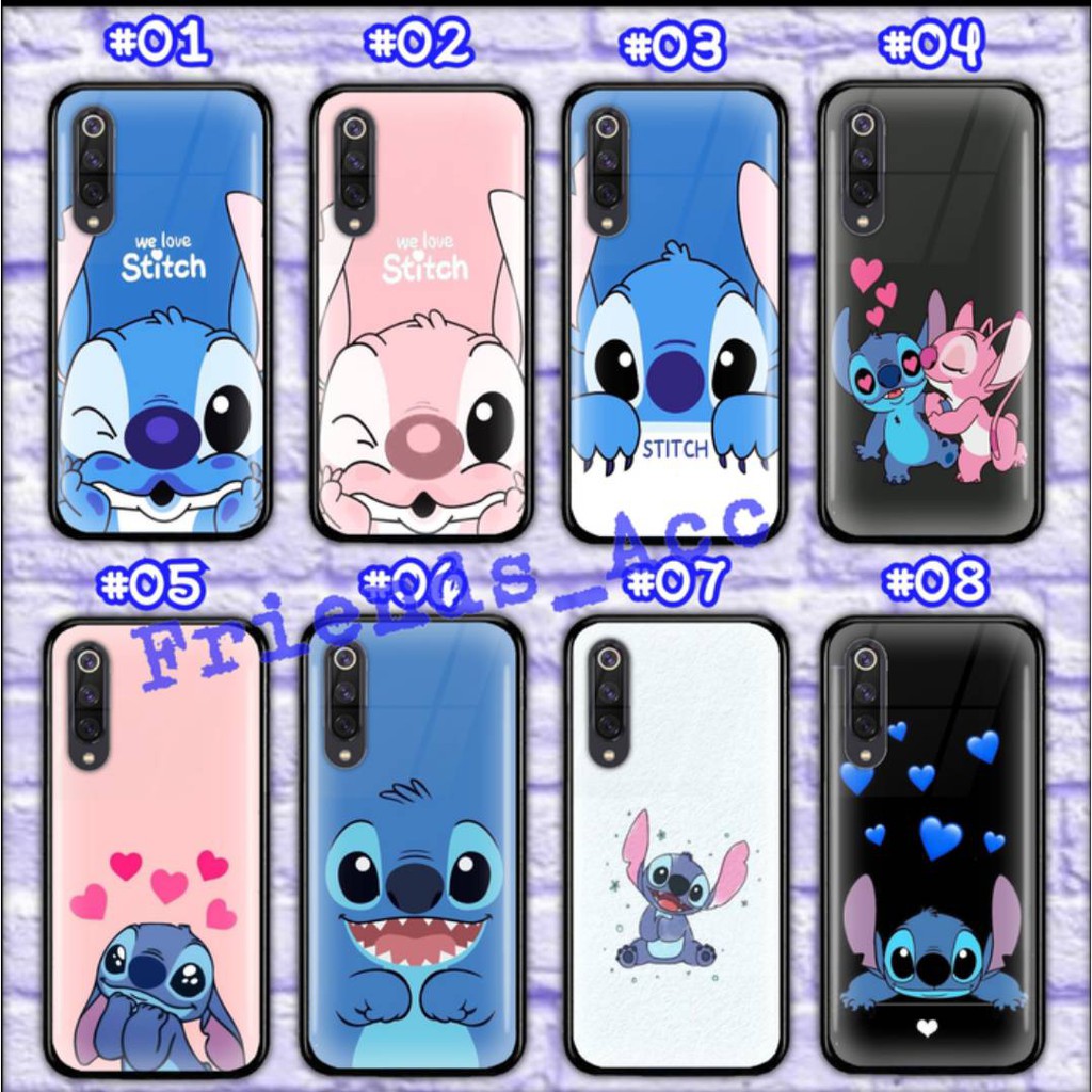XIAOMI MI 8, MI 8 SE, MI 9 PREMIUM CASE CASING GLASS MOTIF STITCH