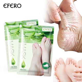 EFERO Aloe Exfoliating Foot Mask มาส์กลอกเท้า ปรับเท้านุ่มเหมือนเท้าเด็ก(1 คู่ / ถุง)