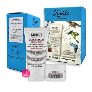 KIEHLS Ultra Facial Cleanse &amp; Hydrate Gift Set 2 items (สินค้าเพื่อสมนาคุณงดจำหน่าย)