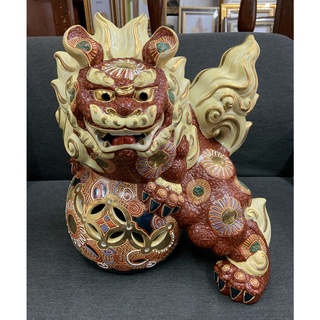 เครื้องปั้นดินเผา Kutani Ware Shisa  ซีซ่ามงคล (สินค้าแท้ นำเข้าจากญีปุ่น)