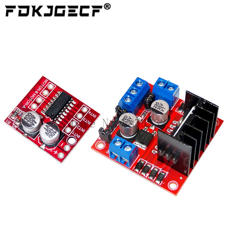 L298N โมดูลบอร์ดไดรเวอร์ MINI L298N stepper มอเตอร์สมาร์ทรถหุ่นยนต์ breadboard peltier High Power DC