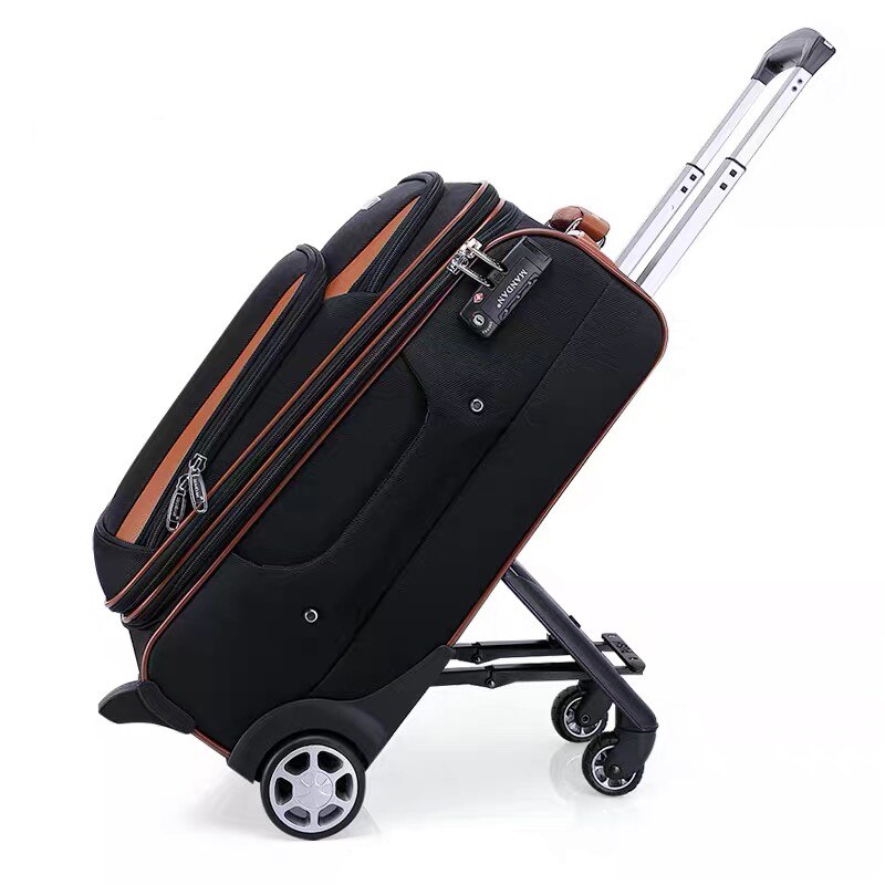 Highend trolley suitcase oneway wheels rolling luggage customs lock