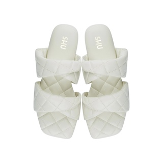 SHU PALETTE SOFT RUMPLE MITT SANDALS - WHITE CHOC รองเท้าแตะ