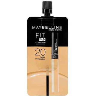 Maybelline Fit Me Concealer เมย์เบลลีน ฟิตมี คอนซิลเลอร์ #20Sand สำหรับผิวขาวเหลือง  แบบซองขนาด2มล.