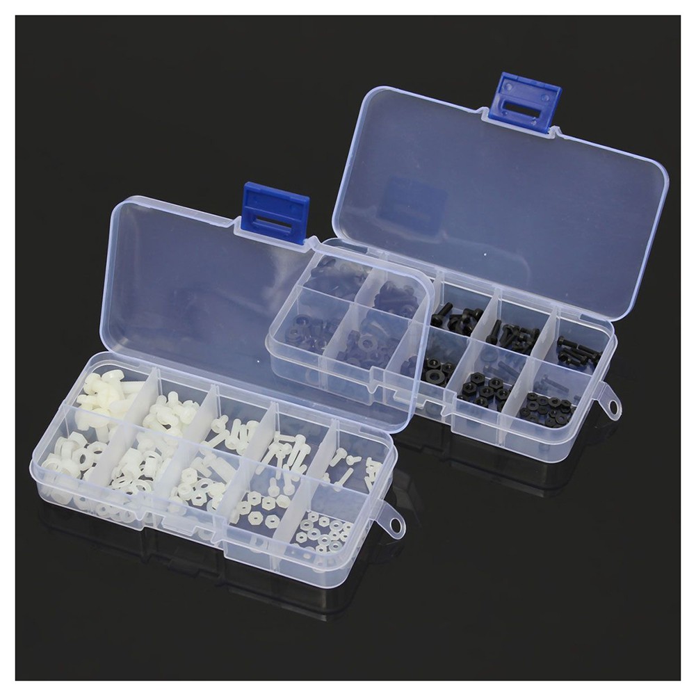 150Pcs M2 M2.5 M3 M4 M5 Nylon Hex Screw Bolt Nut Standoff Assortment