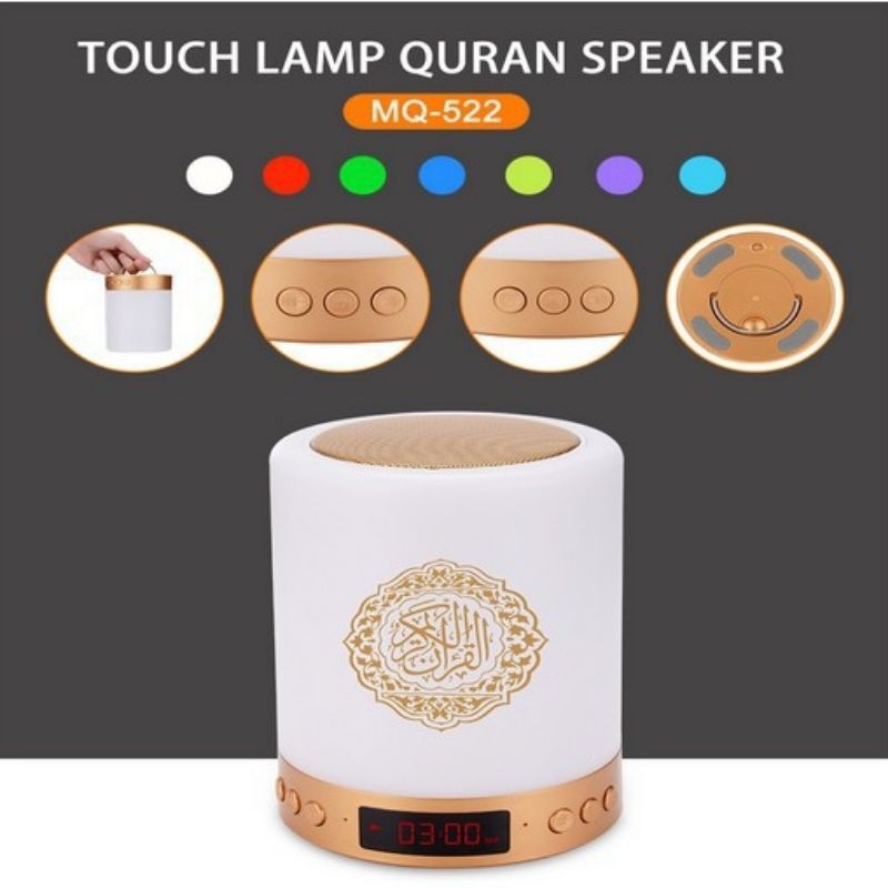 Quran ลําโพงบลูทูธ เครื่องเล่น mp3 อิสลาม อัลกุรอาน แบบพกพา AZAN