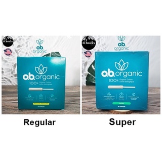 [O.b.organic] 100% Organic Cotton 18 Tampons ผ้าอนามัยแบบสอด ผ้าอนามัยออร์แกนิกทำจากผ้าฝ้าย