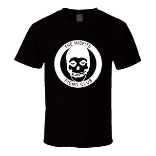 เสื้อยืด ผ้าฝ้าย พิมพ์ลาย Misfits Emo Punk Rock On สีดํา สไตล์พังก์ร็อก แฟชั่นสําหรับผู้ชาย