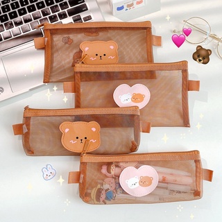 Cute Pencil Case Large Capacity Net Pencil Bag