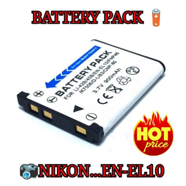 Battery EN-EL10 FOR NIKON Coolpix S200,S230,S500,S520,S600,...