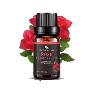 100 % Rose Essential oil ขนาด 10 ml. น้ำมันหอมระเหย อโรมากลิ่น กุหลาบ