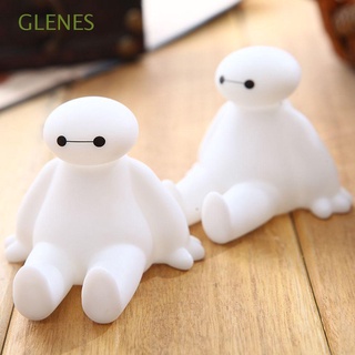 Glenes ขาตั้งโทรศัพท์มือถือ ลายการ์ตูนอนิเมะ Baymax ขนาดใหญ่ สีขาว อุปกรณ์เสริม สําหรับตกแต่งรถยนต์