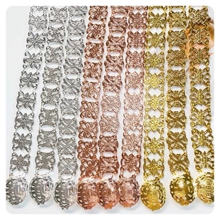 Vintage Jewelry เข็มขัดชุดไทย สีนาค เข็มขัดแฟชั่นสีทอง สีเงินมีสามสีให้เลือก