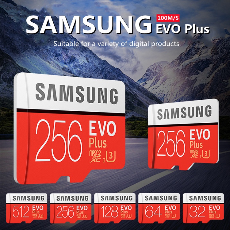 Samsung EVO Plus Memory Card U3 SD TF card 64GB 128GB 256GB 512GB 1024GB C10 Micro Card SDXC SD919X