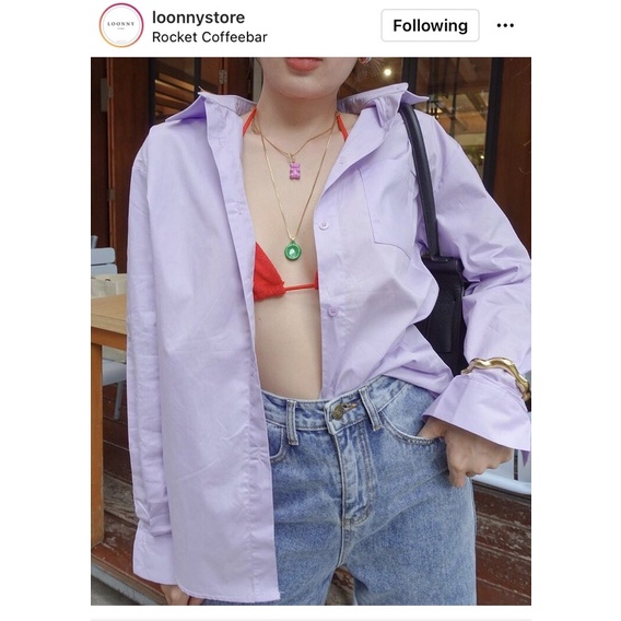 Loonny store เชิ้ต ม่วง