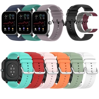 สายนาฬิกาข้อมือซิลิโคน 20 มิลลิเมตรสําหรับ Huami Amazfit Gts / Gts 2 Mini 2e / Bip 1S / Bip U Pro / Bip U / Lite / Gtr 42 มม.