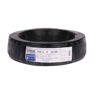 Power cord THW-A ELECTRIC WIRE THW-A BCC 1X16SQ.MM 100M BLACK Power cable Electrical work สายไฟ THW-A สายไฟ THW-A BCC 1x