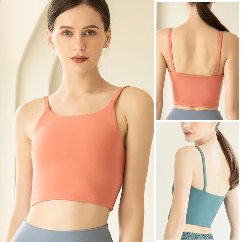 YOGA-623 สายเดี่ยวสปอร์ต มีฟองน้ำ ผ้ายืดหยุ่น เสื้อออกกำลังกาย thumbnail 3