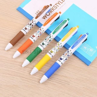 🔥พร้อมส่ง🔥ปากกาลูกลื่นแบบกด M&G MF-1006 ลาย miffy ปลอกยาง หมึก 4 สี ขนาดเส้น 0.5mm (ราคาต่อด้าม) #miffy #M&G #office