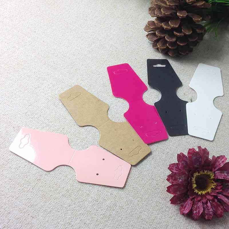 ขายดี กระดาษแข็ง คุณภาพสูง 12*4.5 ซม. สีชมพู ดํา ขาว โรสโกลด์ สําหรับโชว์เครื่องประดับ 50 ชิ้น