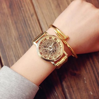 RNwatches นาฬิกาผู้หญิงสีทองแฟชั่น นาฬิกาข้อมือแฟชั่น นาฬิกาสำหรับผู้หญิง รุ่น LC-006 (สีทอง)