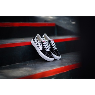 [ของแท้ ส่งฟรี จากไทย] VANS SK8-LOW "BLACK CHECKERBOARD"