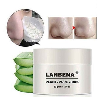 LANBENA  ครีมลอกสิวจมูก สิวเสี้ยน สิวหัวดำ + แผ่นลอกสิว 60 แผ่น Blackhead Remover Nose Mask Pore Strip